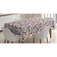thumbnail image 1 of Ambesonne Cranberry Tablecloth Rectangular Table Cover, Yummy Berries Leafage, 60"x84", Ruby Maroon and Black, 1 of 3