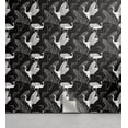 thumbnail image 1 of Ambesonne Crane Peel & Stick Wallpaper for Home, Bird Pattern, 13"x100", Black and White, 1 of 6