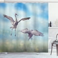 thumbnail image 1 of Ambesonne Cranes Shower Curtain, Sandhill Birds in Florida, 69"Wx70"L, Azure Blue Purple Grey, 1 of 3