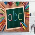 thumbnail image 1 of Ambesonne Crayon Shower Curtain, Craft Themed Photo, 69"Wx84"L, Multicolor, 1 of 3