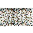 thumbnail image 1 of Ambesonne Crayon Valance Pack of 2, Cartoon Paint Crafts Pattern, 54"X18", Multicolor, 1 of 4