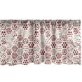 thumbnail image 1 of Ambesonne Crazy Art Window Valance, Random Scattered Polka Dots in Various Sizes as Hexagon Silhouettes, Curtain Valance for Kitchen Bedroom Decor with Rod Pocket, 54" X 12", Raspberry and Eggshell, 1 of 3