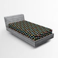 thumbnail image 1 of Ambesonne Crazy Fitted Sheet, Illustration of Exotic Fruits, Twin Size, Multicolor, 1 of 2