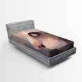 thumbnail image 1 of Ambesonne Cream Fitted Sheet, Portrait Kitty Cat Meow, Twin Size, Cream, 1 of 2