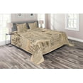 thumbnail image 1 of Ambesonne Cream Quilted Coverlet 3 Pcs, Fashion Magazine Woman, Queen Size, Cream, 1 of 2