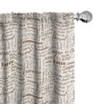thumbnail image 1 of Ambesonne Cream Umber Curtains, Americano Coffee, Pair of 28"x95", Umber and Cream, 1 of 5