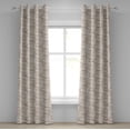 thumbnail image 1 of Ambesonne Cream Umber Grommet Curtain, Americano Coffee, 50" x 108", Umber and Cream, 1 of 6