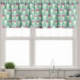 thumbnail image 1 of Ambesonne Cream and White Valance Pack of 2, Ice Cream Topping, 54"X12", Seafoam Cream and Pink, 1 of 5