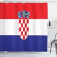 thumbnail image 1 of Ambesonne Croatia Shower Curtain, Simple Design Flag Print, 69"Wx75"L, Vermilion Indigo White, 1 of 3