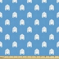 thumbnail image 1 of Ambesonne Crown Fabric by the Yard Upholstery, Old Cleopatra Head Motifs, 3 Yards, Sky Blue and White, 1 of 5