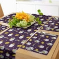 thumbnail image 1 of Ambesonne Crown Table Runner & Placemats, Kitten Rainbow Meow Caticorn, Placemat 4 pcs + Runner 12"x90", Dark Purple Multicolor, 1 of 2