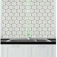 thumbnail image 1 of Ambesonne Cubes Kitchen Curtains, Modern Hexagonal and Dotted, 55"x45", Charcoal Grey and Off White, 1 of 3