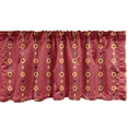 thumbnail image 1 of Ambesonne Cultural Window Valance, Beads on Vertical Stripes, 42" x 18", Vermilion Multicolor, 1 of 3