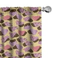 thumbnail image 1 of Ambesonne Cupcake Window Curtains, Dessert Theme with Frosting, Each 28" W x 95" L, Fuchsia Yellow Brown, 1 of 4