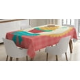thumbnail image 1 of Ambesonne Cupcake Tablecloth Rectangular Table Cover, Happy Birthday Calligraphy, 52"x70", Multicolor, 1 of 4