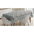 thumbnail image 1 of Ambesonne Cupcake Tablecloth Rectangular Table Cover, Pastry Cakes Calligraphy, 52"x70", Multicolor, 1 of 4