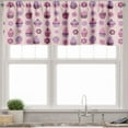 thumbnail image 1 of Ambesonne Cupcake Valance Pack of 2, Tasty Bakery Flowers Art, 42"X18", Pearl Pale Fuchsia, 1 of 5