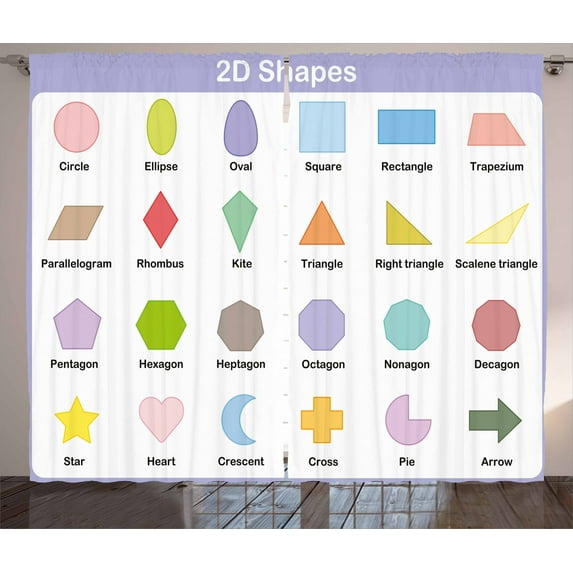 Ambesonne Curtains 2 Panel Set, Classical Cartoon, 108" x 90", Multicolor