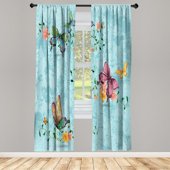 Ambesonne Curtains, Pair of 28"x63", Almond Green