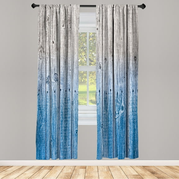 Ambesonne Curtains, Pair of 28"x63", Azure Blue