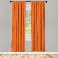 thumbnail image 1 of Ambesonne Curtains, Pair of 28"x63", Burnt Sienna Pale Orange, 1 of 2