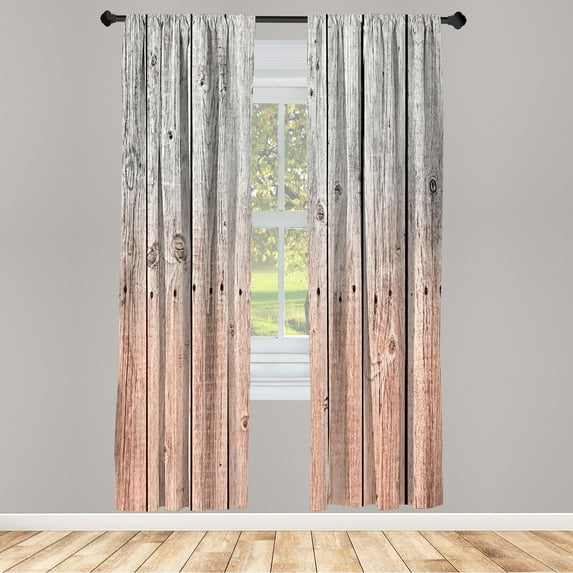 Ambesonne Curtains, Pair of 28"x63", Pale Sepia