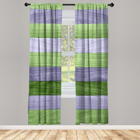 Ambesonne Curtains, Pair of 28"x84", Ceil Blue