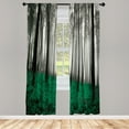 thumbnail image 1 of Ambesonne Curtains, Pair of 28"x84", Green Black, 1 of 2