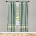 thumbnail image 1 of Ambesonne Curtains, Pair of 28"x84", Grey Teal and Ivory, 1 of 2