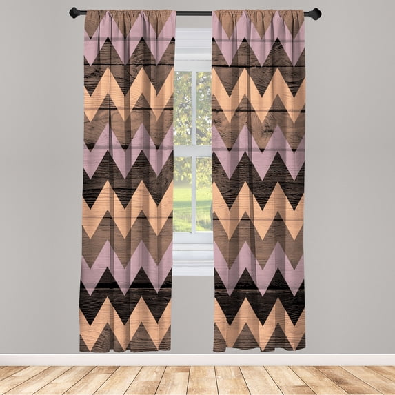 Ambesonne Curtains, Pair of 28"x84", Pale Lilac