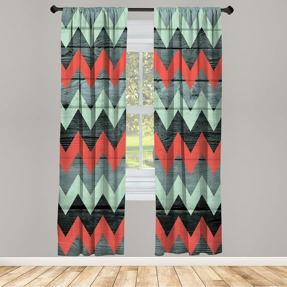 Ambesonne Curtains, Pair of 28"x84", Pale Turquoise