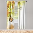 thumbnail image 1 of Ambesonne Curtains, Pair of 28"x84", Persian Orange, 1 of 2