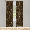 thumbnail image 1 of Ambesonne Curtains, Pair of 28"x95", Chocolate Tan, 1 of 2