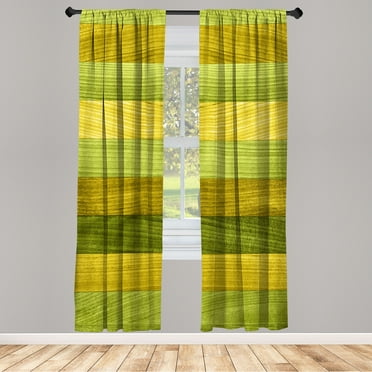 Ambesonne Curtains, Pair of 28"x95", Earth Yellow