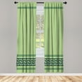 thumbnail image 1 of Ambesonne Curtains, Pair of 28"x95", Green and Night Blue, 1 of 2