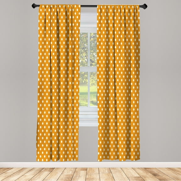 Ambesonne Curtains, Pair of 28"x95", Pale Orange