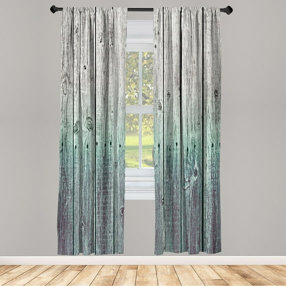 Ambesonne Curtains, Pair of 28"x95", Pale Turquoise