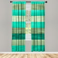 thumbnail image 1 of Ambesonne Curtains, Pair of 28"x95", Peacock Green, 1 of 2