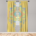 thumbnail image 1 of Ambesonne Curtains, Pair of 28"x95", Sand Brown Sky Blue, 1 of 2