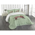 thumbnail image 1 of Ambesonne Dachshund Quilted Bedspread Set 3 Pcs, Animal in Clothes, King Size, Multicolor, 1 of 2