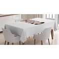 thumbnail image 1 of Ambesonne Dachshund Tablecloth Rectangular Table Cover, Puppies Saying Hello, 60"x90", Brown Caramel Taupe, 1 of 4