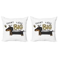 thumbnail image 1 of Ambesonne Dachshund Throw Pillow Cover 2 Pack, Short Legs Big Attitude, 16", Multicolor, 1 of 7