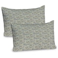 thumbnail image 1 of Ambesonne Daffodil Pillow Sham 2 Pack, Flowers Bloom Repetition, 26"x20", Sage Green Cream, 1 of 3