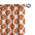 thumbnail image 1 of Ambesonne Dahlia 4-Panel Curtains, Flower Pattern Autumn Tones, 56"x95", Red Orange and Yellow, 1 of 1