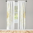 thumbnail image 1 of Ambesonne Dahlia Flower Curtains, Sunflower Like Petals, Pair of 28"x63", Pale Orange, 1 of 2