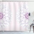 thumbnail image 1 of Ambesonne Dahlia Flower Shower Curtain, Simple Sunflower Art, 69"Wx70"L, Pale Lilac, 1 of 4