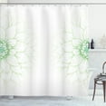 thumbnail image 1 of Ambesonne Dahlia Flower Shower Curtain, Sunflower Like Petals, 69"Wx70"L, Lime Green, 1 of 4
