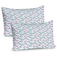 thumbnail image 1 of Ambesonne Dahlia Pillow Sham 2 Pack, Colorful Soft Tone Butterfly, 26"x20", Pink Ceil Blue, 1 of 3