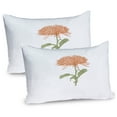 thumbnail image 1 of Ambesonne Dahlia Pillow Sham 2 Pack, Retro Blooming Nature, 30"x20", Pale Orange Army Green, 1 of 3