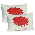 thumbnail image 1 of Ambesonne Dahlia Pillow Sham 2 Pack, Retro Single Flower, 26"x20", Red Tan, 1 of 3